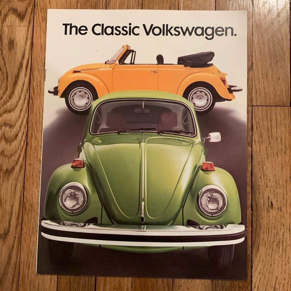 Original 1977 Volkswagen VW Beetle Sales Brochure Catalog Convertible Sedan